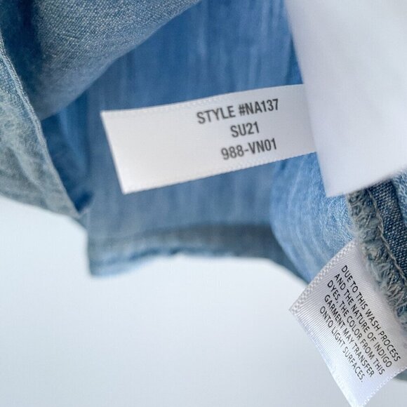 Madewell Chambray Shirred Blouse - Picture 10 of 10